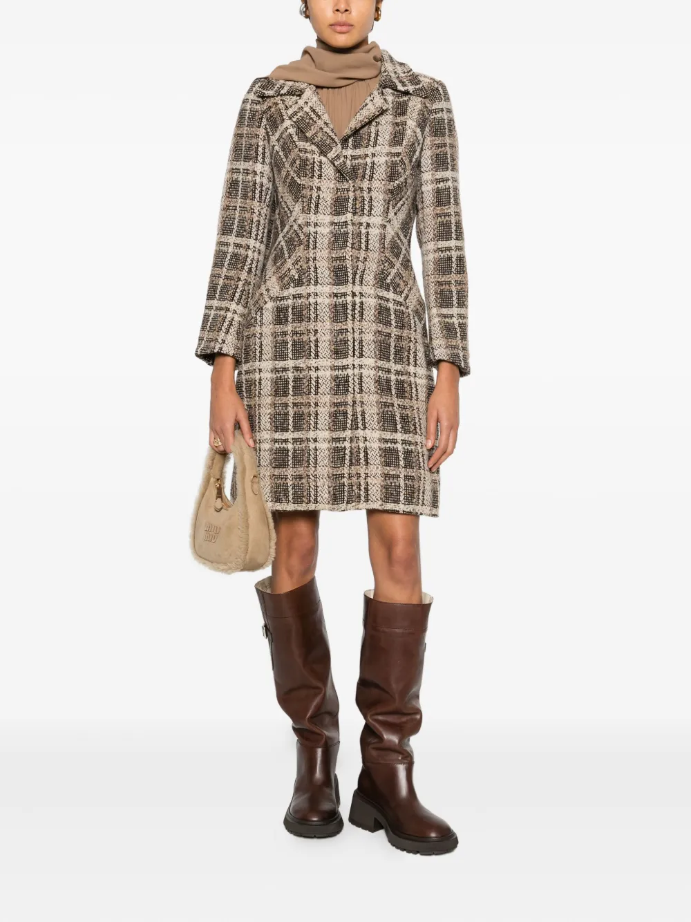 A.N.G.E.L.O. Vintage Cult 1970s geruite jas - Bruin