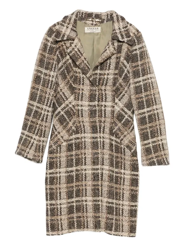 A.N.G.E.L.O. Vintage Cult 1970s Checked Coat | Brown | FARFETCH UZ