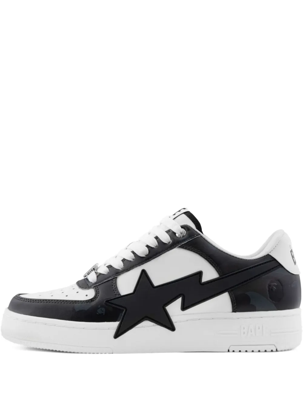 A BATHING APE® star-appliqué sneakers | Black | Image 1