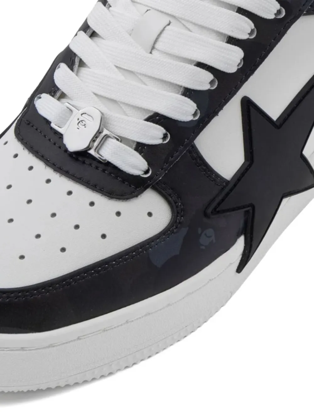 A Bathing Ape Star-appliqué Sneakers In White