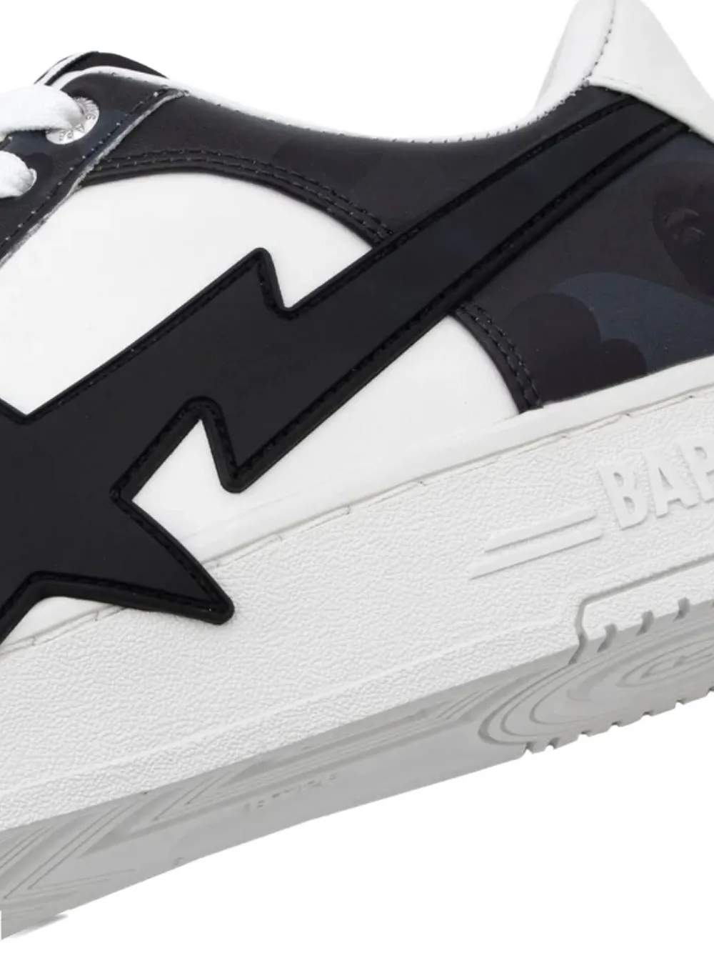 A Bathing Ape Star-appliqué Sneakers In White