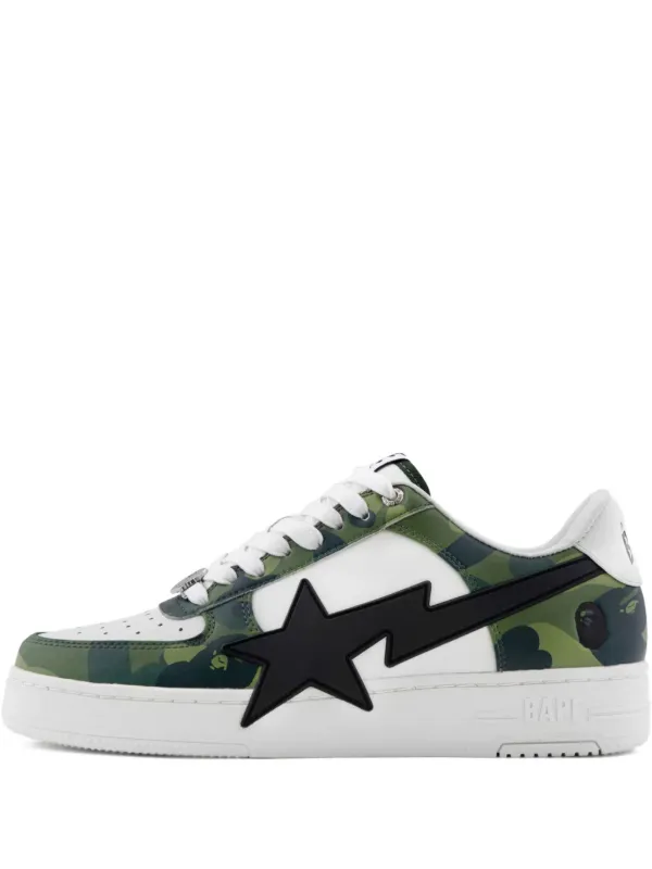 A BATHING APE® Star-appliqué Sneakers Green FARFETCH SG
