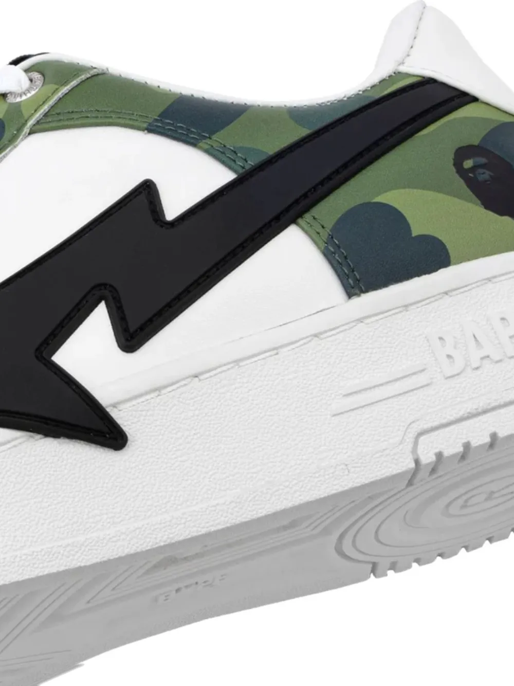 A Bathing Ape Star-appliqué Sneakers In Green