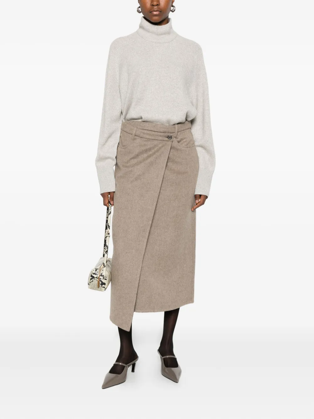 Brunello Cucinelli wrap buttoned skirt | Asymmetric & Draped Skirts | Image 2
