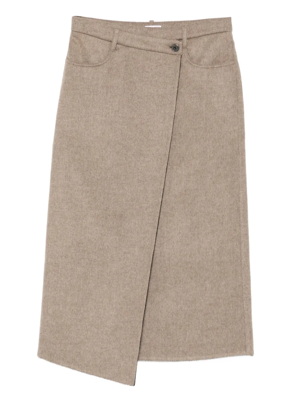 Brunello Cucinelli wrap buttoned skirt | Neutrals | Image 1