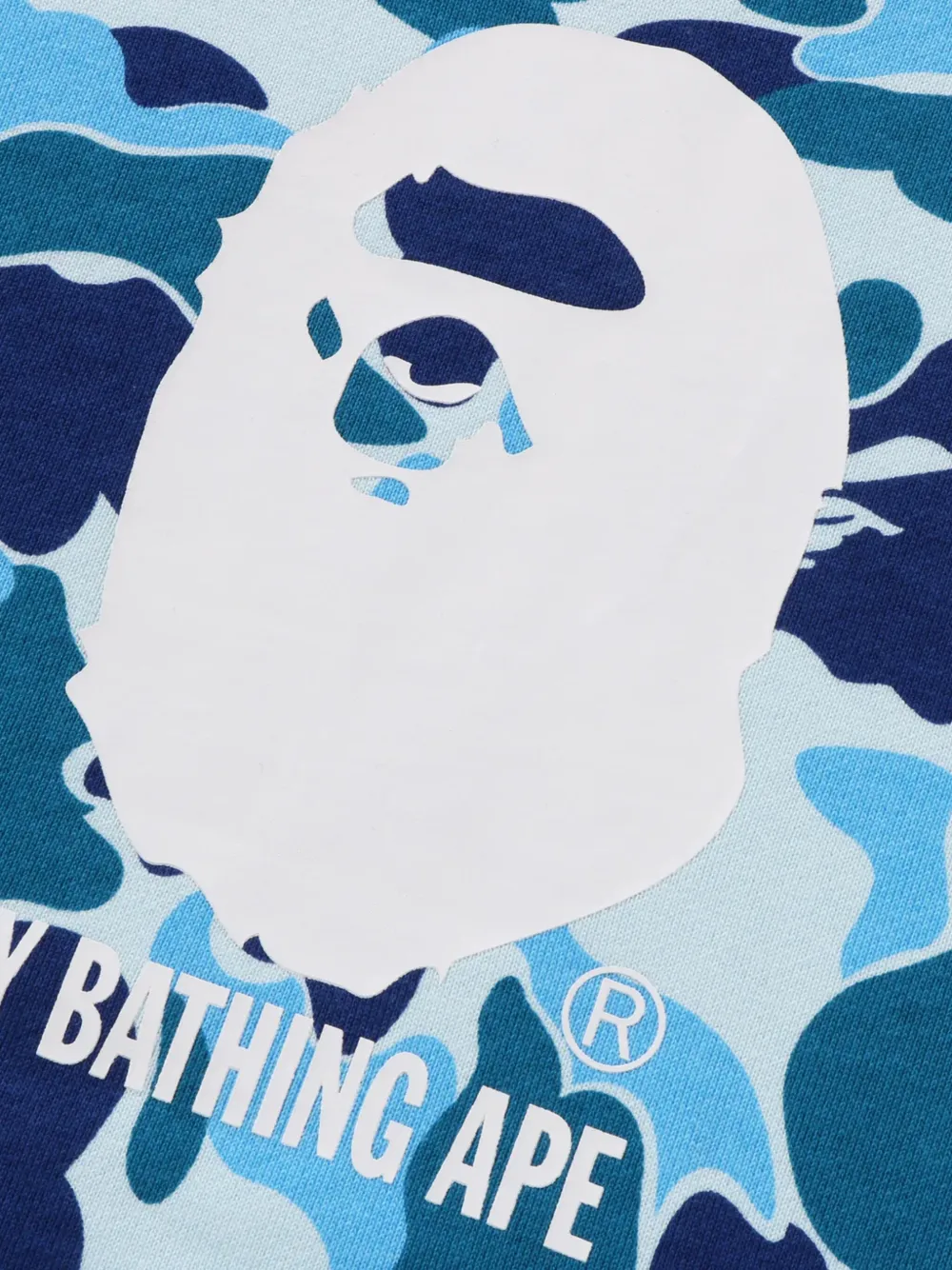 A BATHING APE Hoodie met camouflageprint Blauw