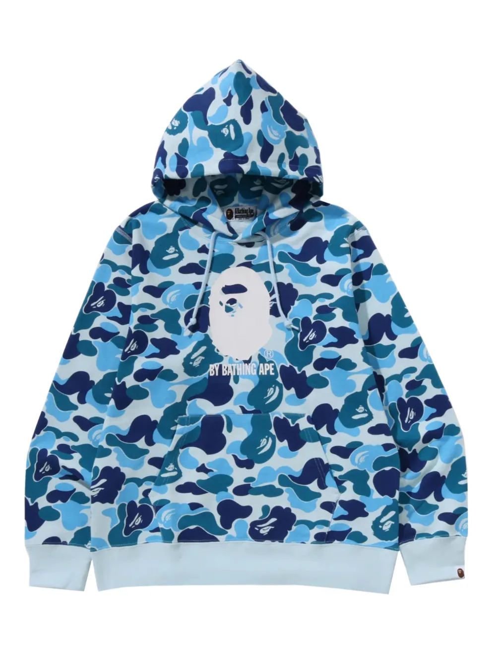 A BATHING APE® camouflage-print hoodie | Blue | Image 1