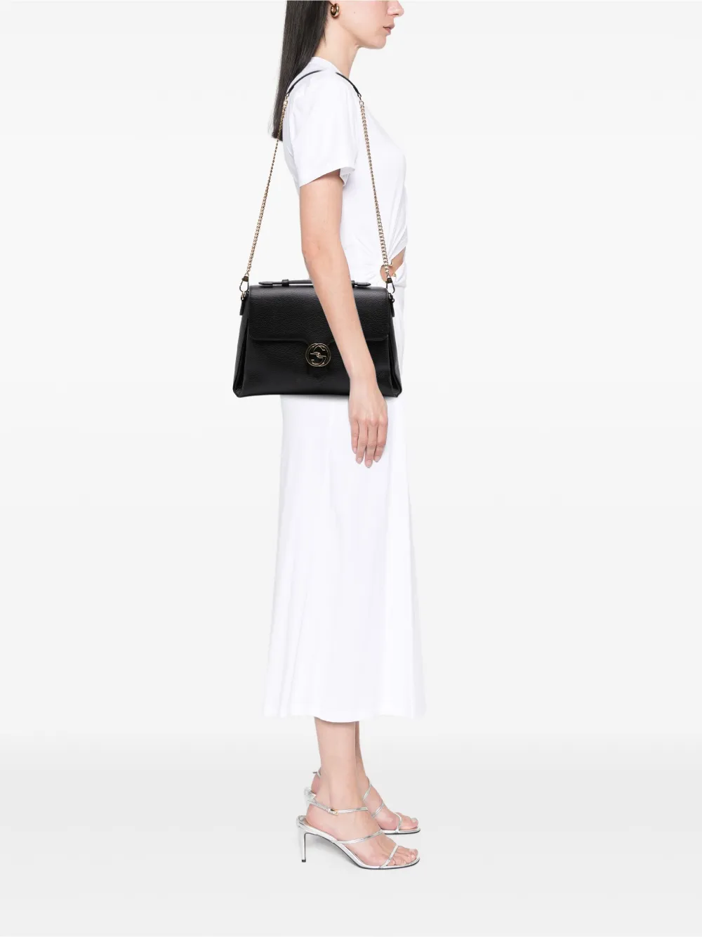 Gucci Pre-Owned 2016-2025 Medium Dollar Calf Interlocking G satchel | Pre-Owned | Image 2