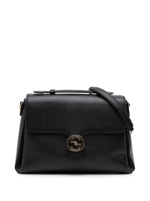 Gucci Pre-Owned 2016-2025 Medium Dollar Calf Interlocking G satchel