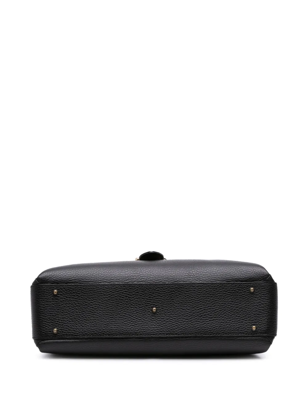 Pre-owned Gucci 2016-2025 Medium Dollar Calf Interlocking G Satchel In Black