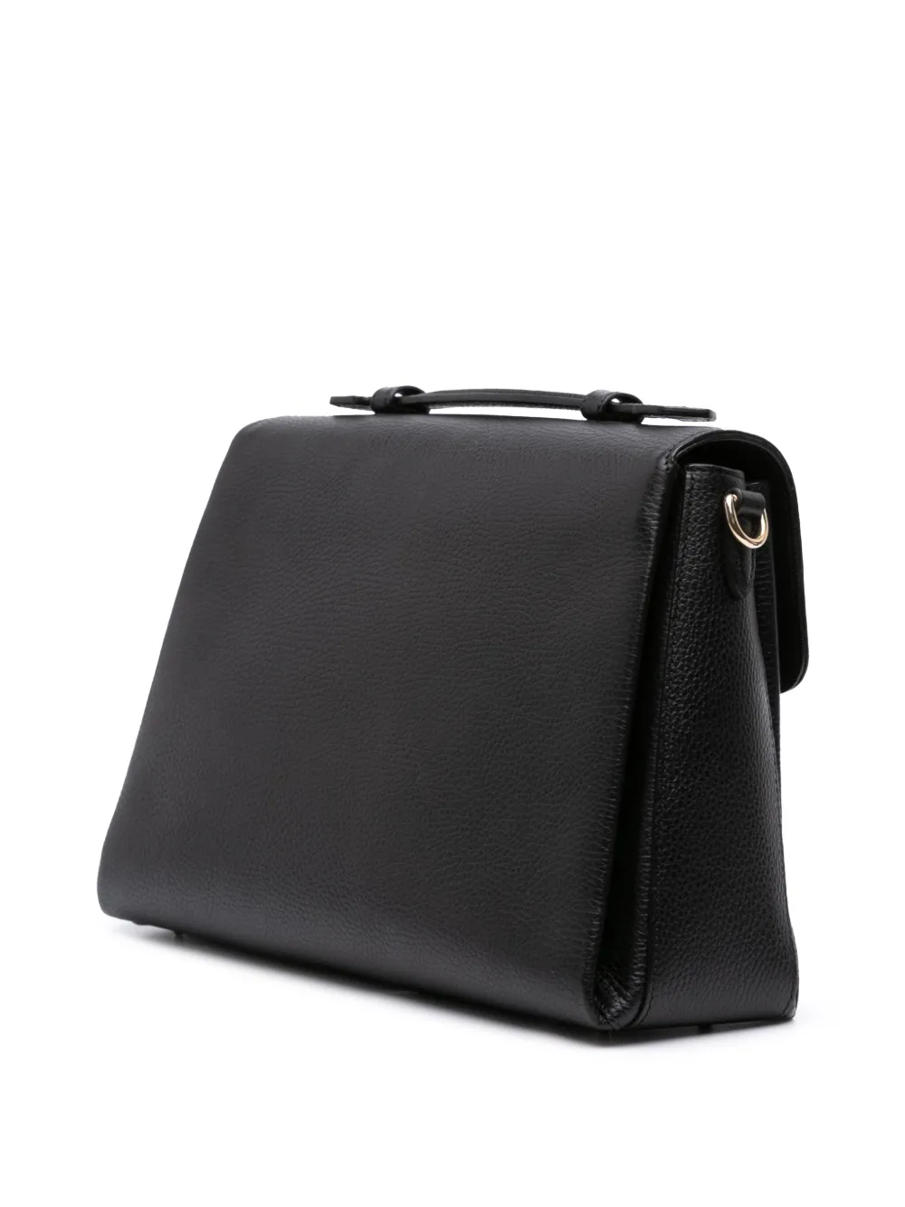 Pre-owned Gucci 2016-2025 Medium Dollar Calf Interlocking G Satchel In Black