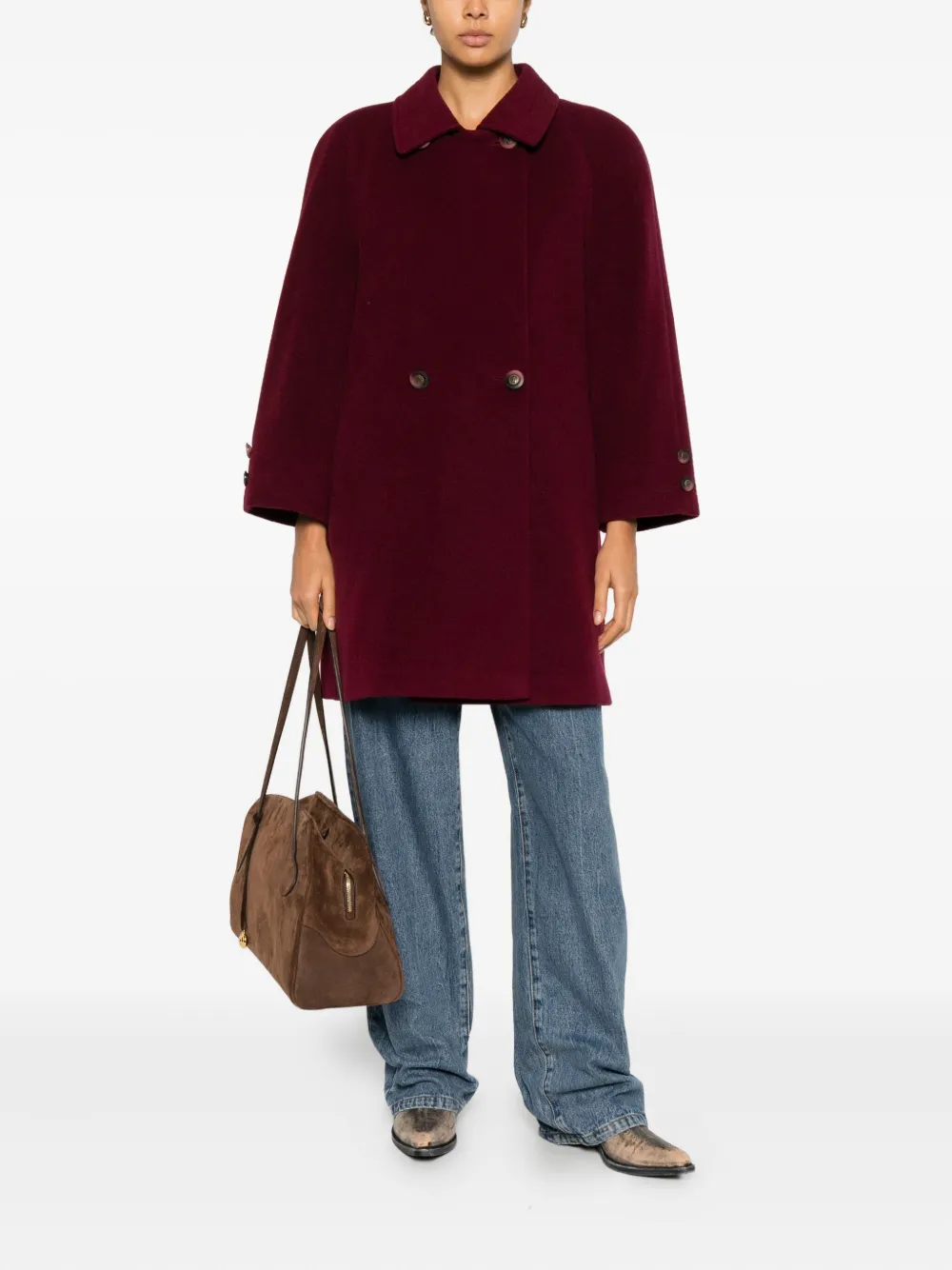 A.N.G.E.L.O. Vintage Cult 80's jas met dubbele rij knopen - Rood