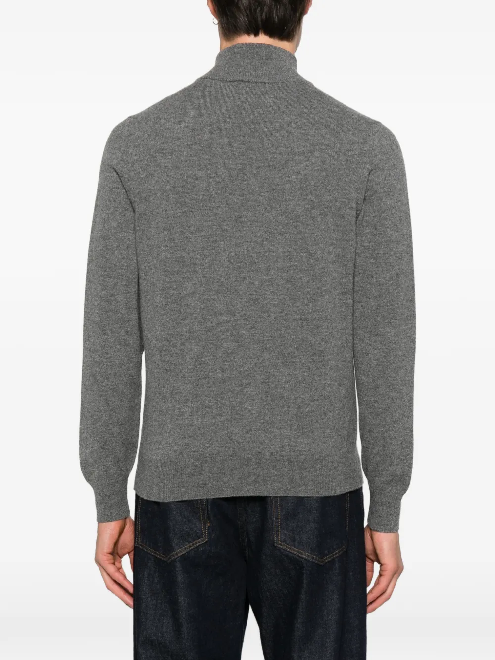 Giuuno Zip Neck Knitwear In Gray