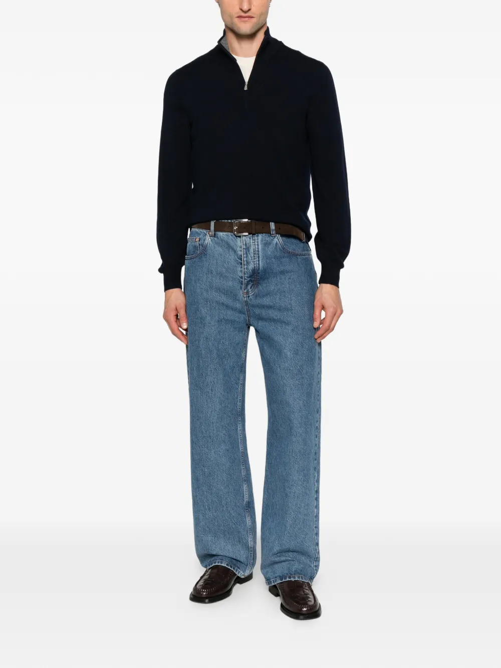 GIUUNO zip-up sweat - Blauw