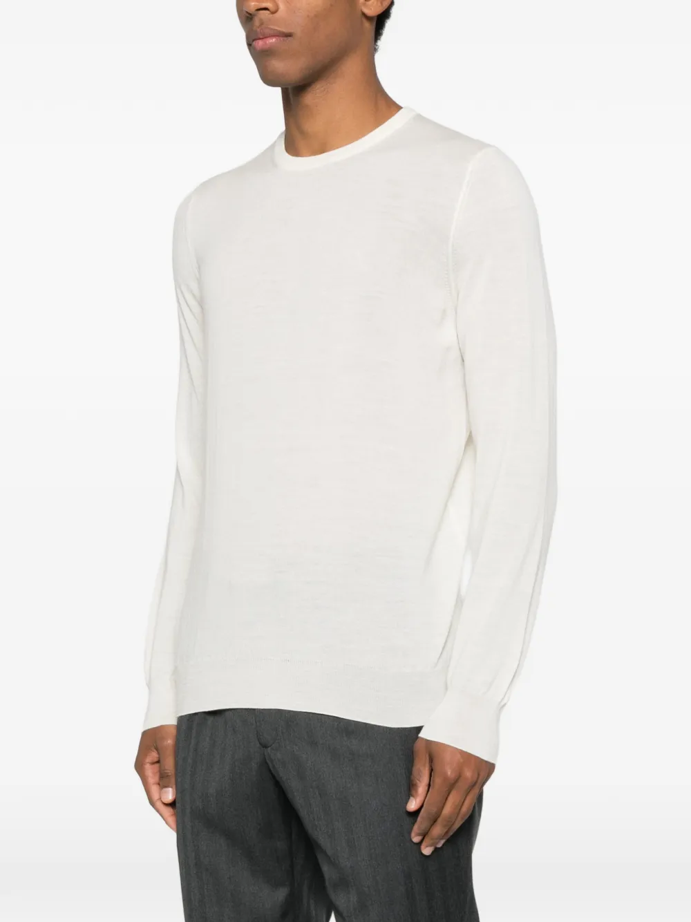  Giuuno Long-sleeve Crewneck Sweater - Neutrals 