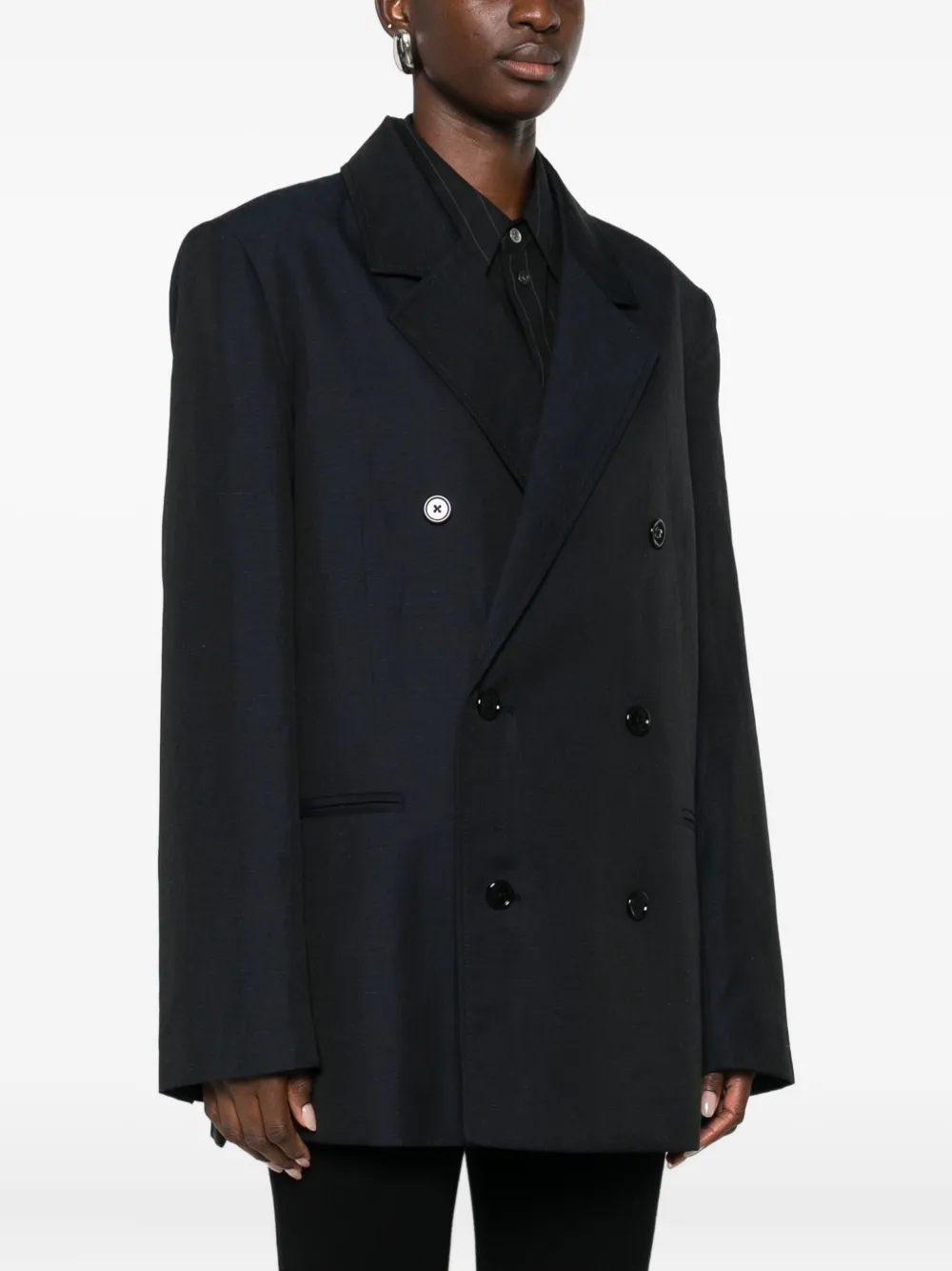 6397 Double-breasted Blazer In Blue