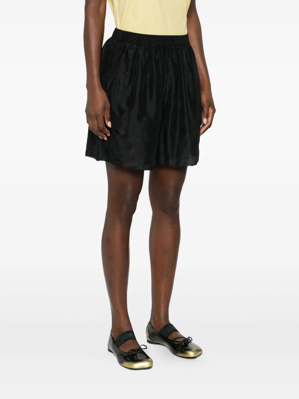6397 Cotton Shorts In Black