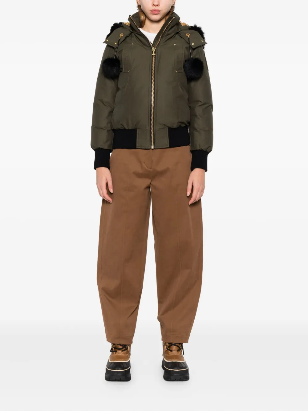 Moose Knuckles Sainte Flavie Bomber Jacket In Green