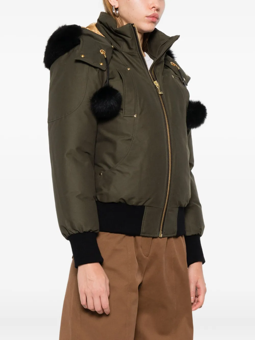 Moose Knuckles Sainte Flavie Bomber Jacket In Green