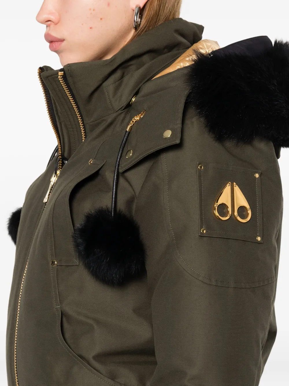 Moose Knuckles Sainte Flavie Bomber Jacket In Green