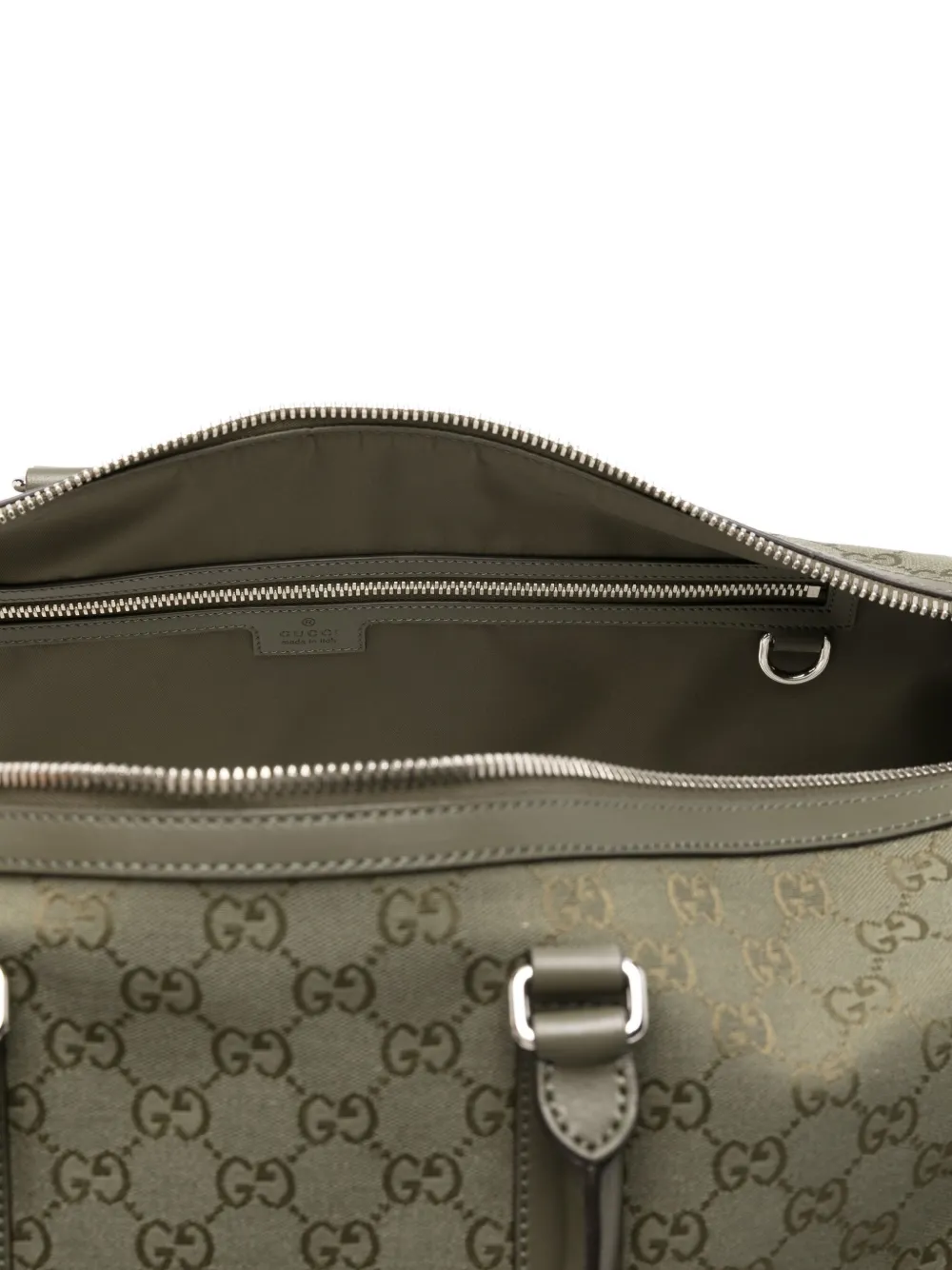Gucci Medium GG Monogram duffeltas Groen