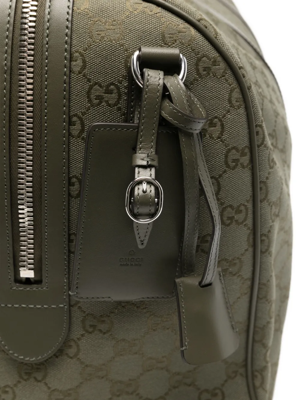 Gucci Medium GG Monogram duffeltas Groen