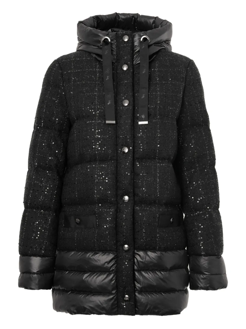 WEILL PARIS tweed down jacket | Black | Image 1