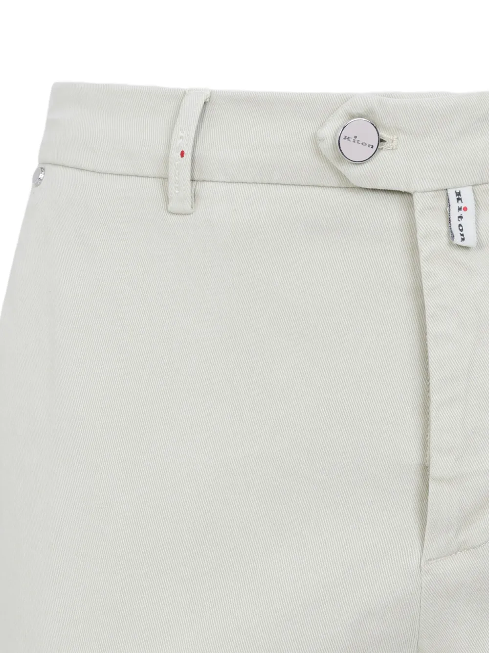 Kiton Katoenen broek met knopen Beige