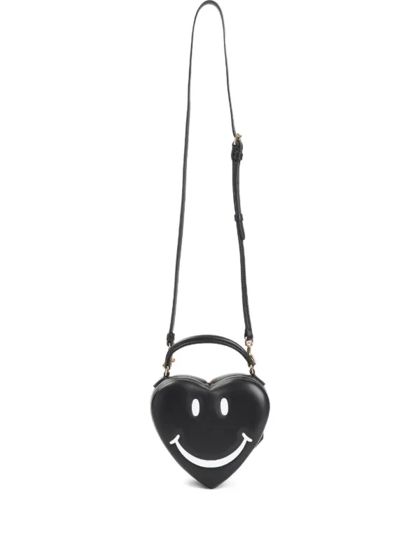 Moschino Heart-shape Shoulder Bag in Black