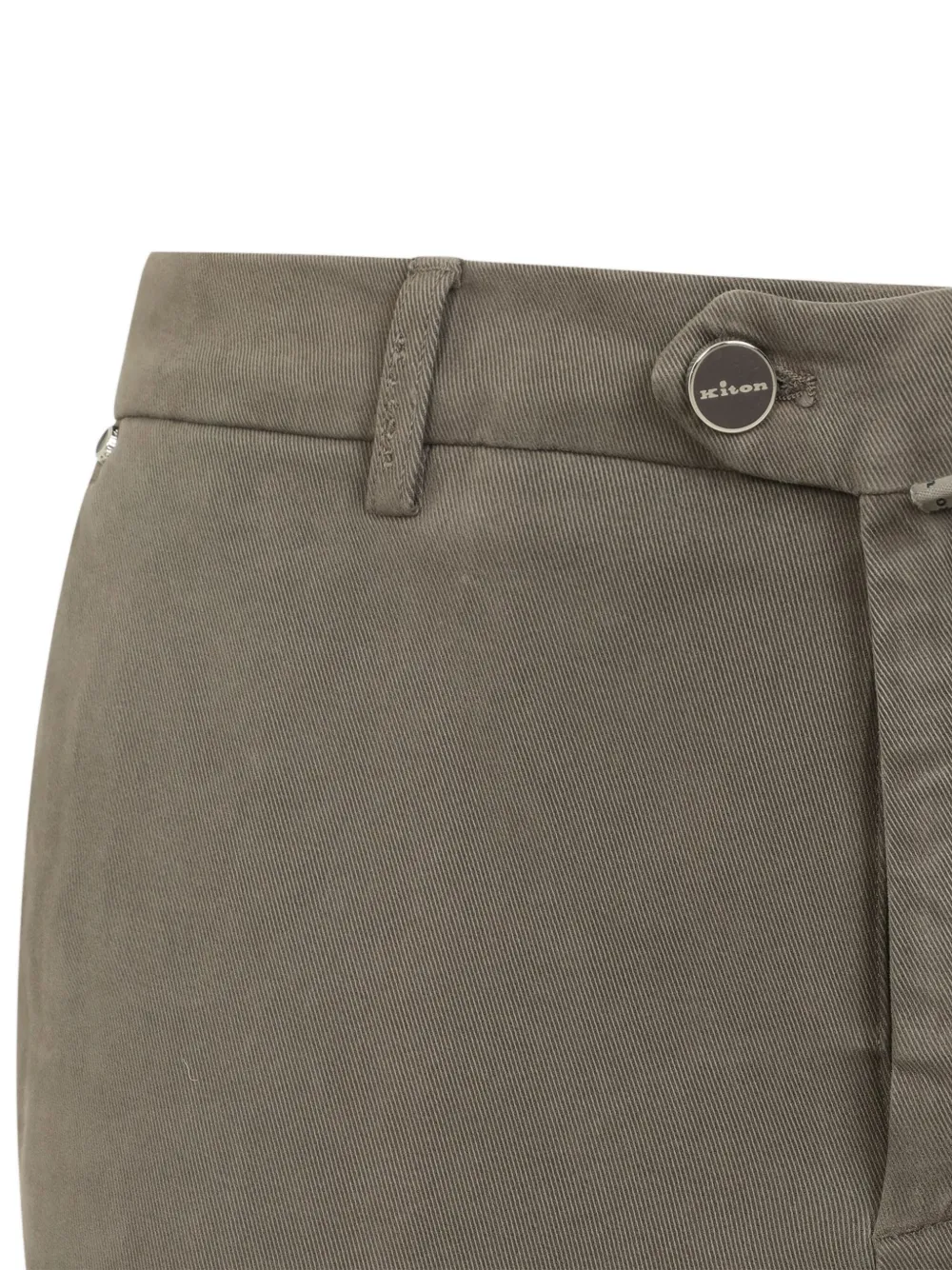 Kiton Broek met knopen Bruin