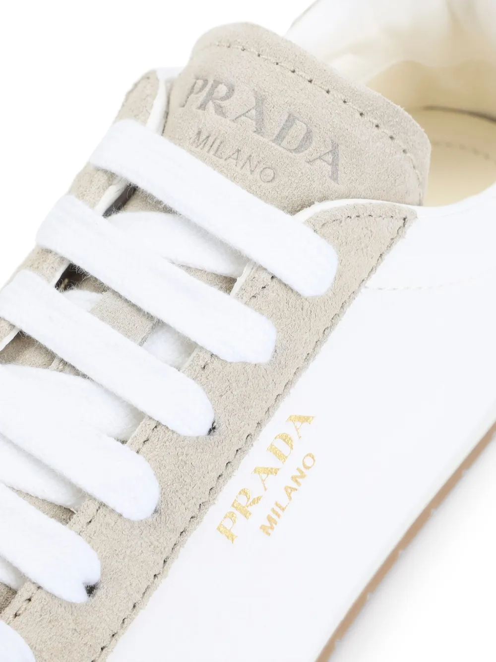 Prada Leren sneakers Beige