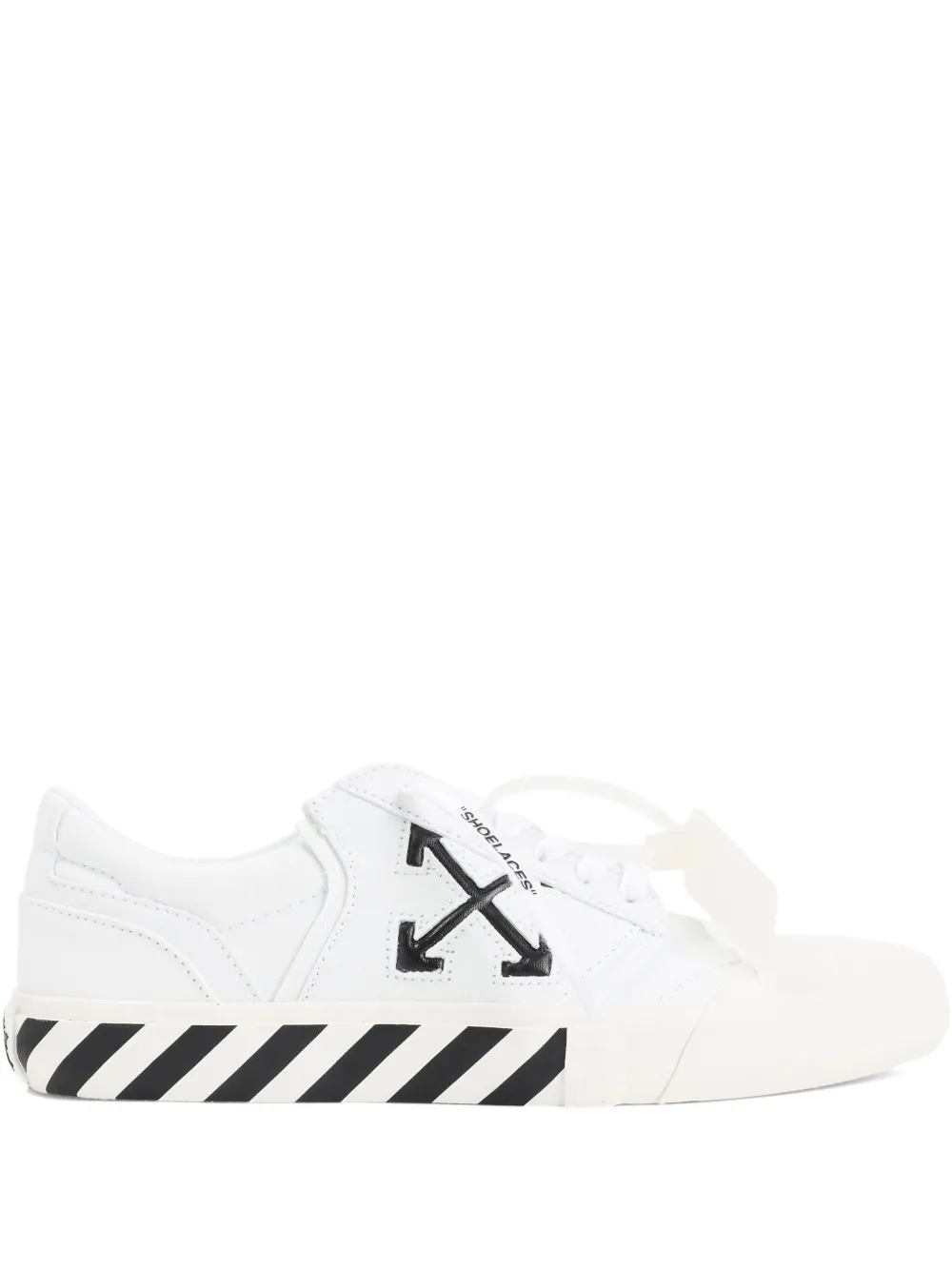 Off-white Logo-detail Lace-up Sneakers In White