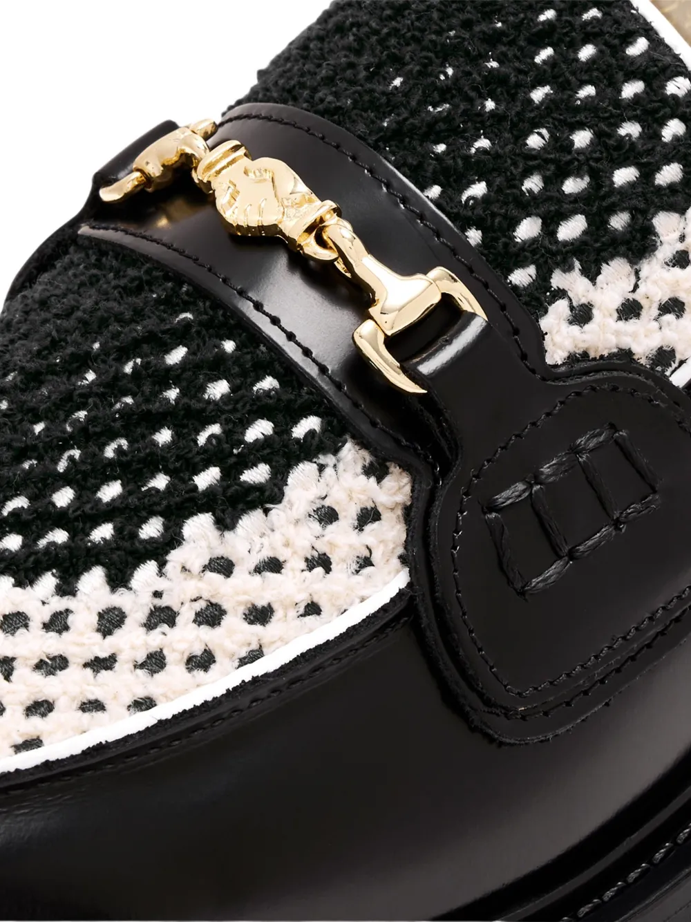 Filling Pieces Rugby Degrade leren loafers Zwart