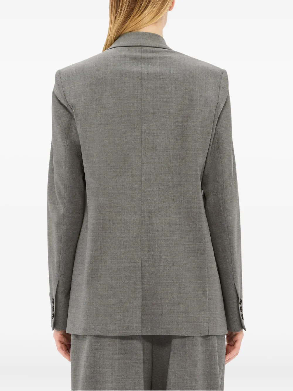 Msgm Single-breasted Blazer In Gray