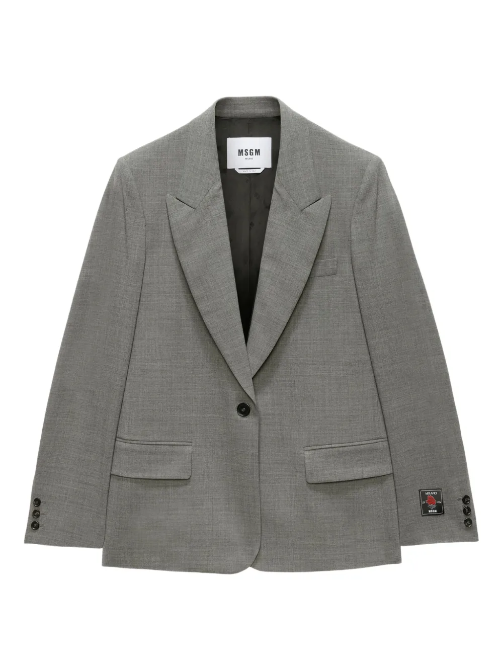 MSGM single-breasted blazer | Grey | Image 1