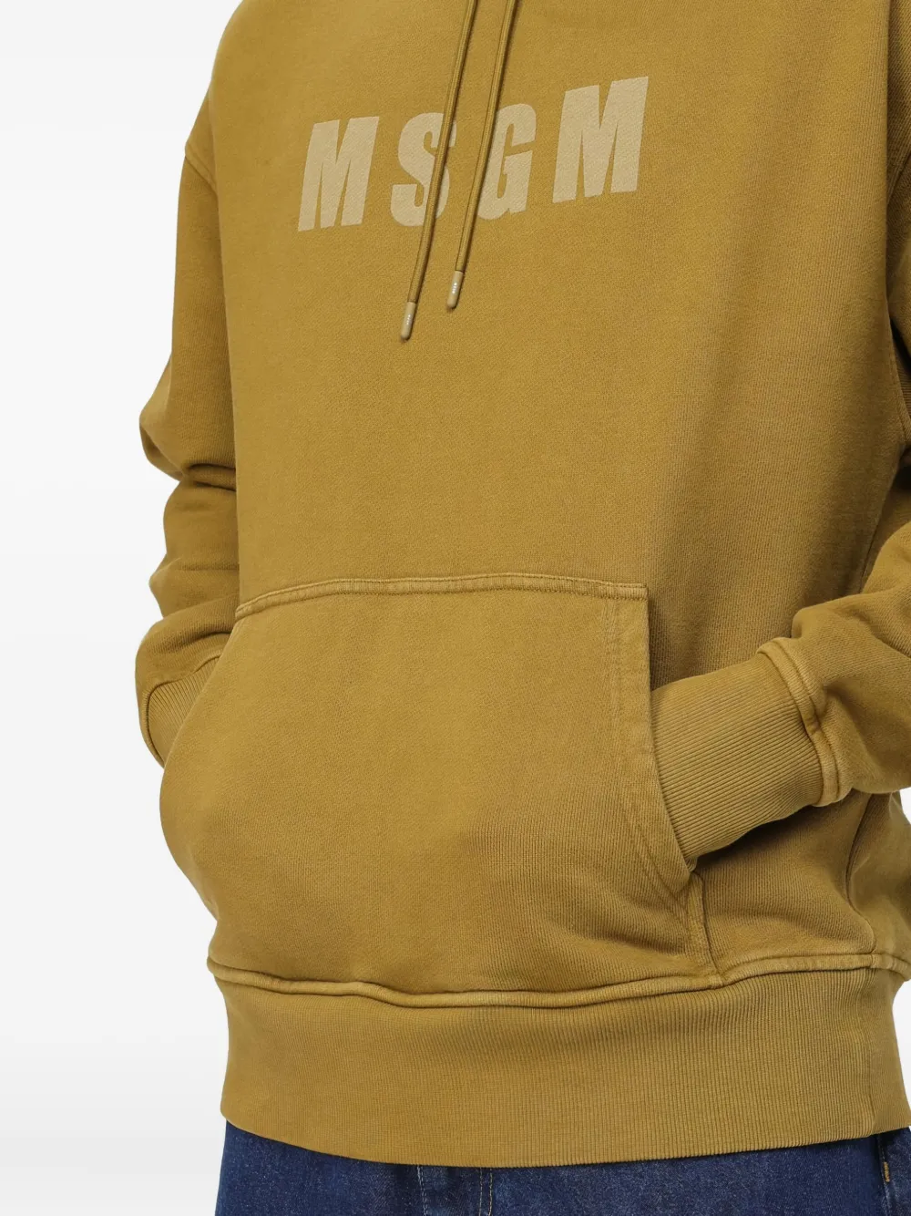 MSGM Hoodie met logoprint Geel