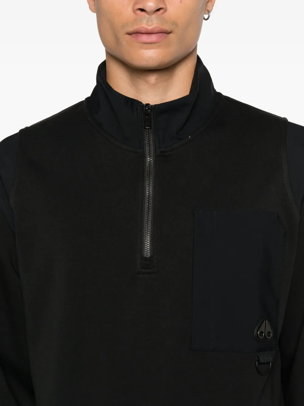 Moose Knuckles Sweater met opgestikte zak Zwart