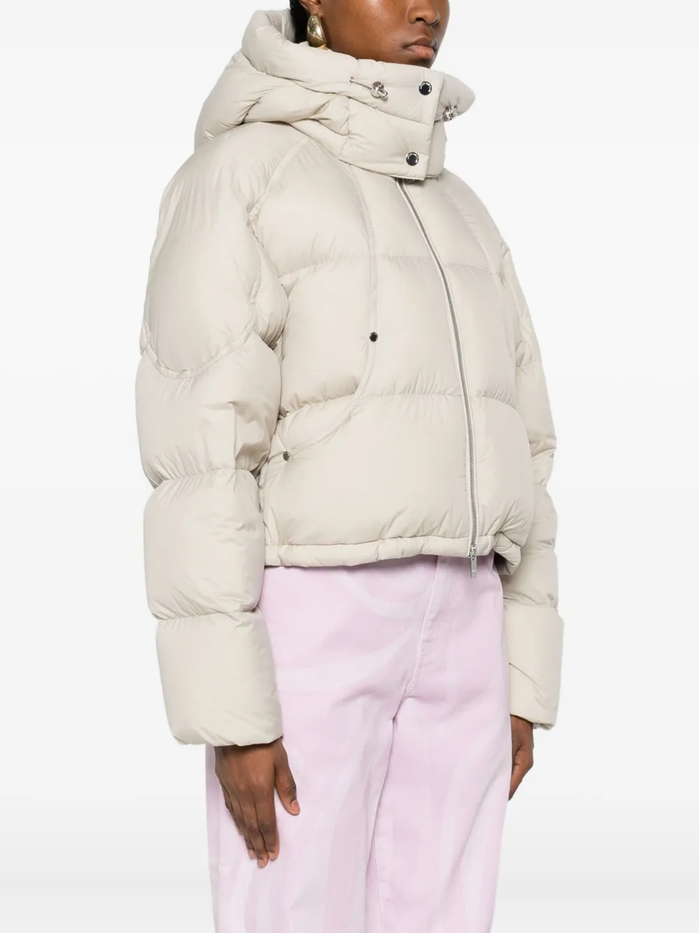 Moose Knuckles Gewatteerd jack met logoplakkaat Beige