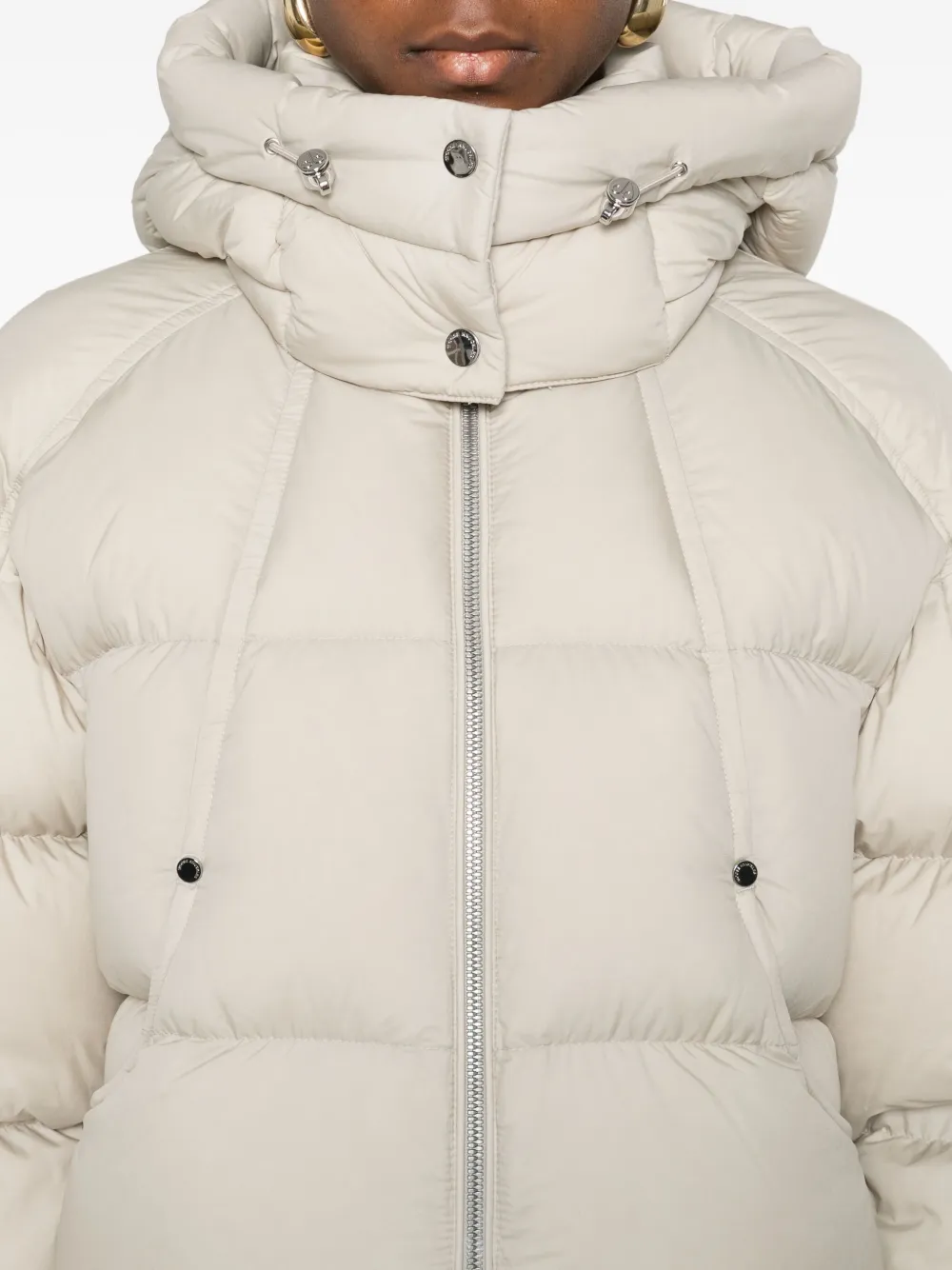 Moose Knuckles Gewatteerd jack met logoplakkaat Beige