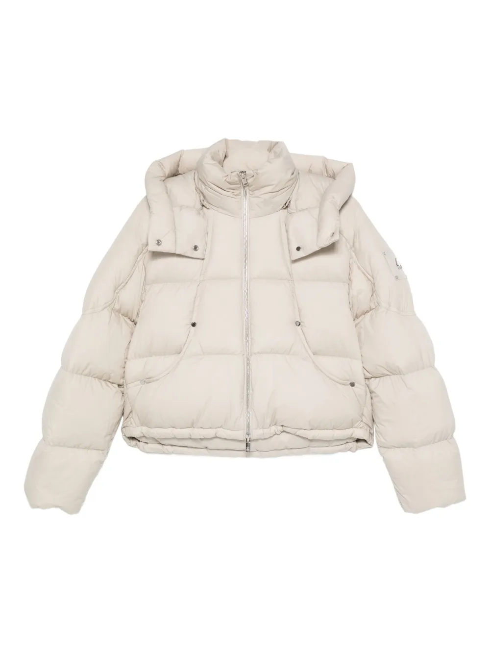 Moose Knuckles logo-plaque padded jacket | Neutrals | Image 1