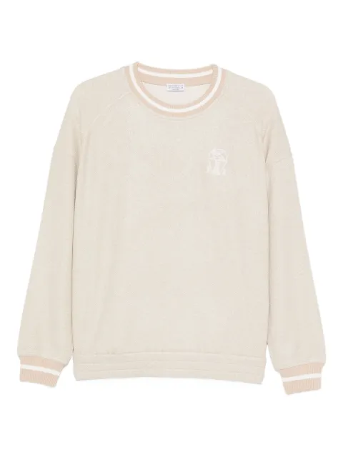 Brunello Cucinelli suéter con logo bordado