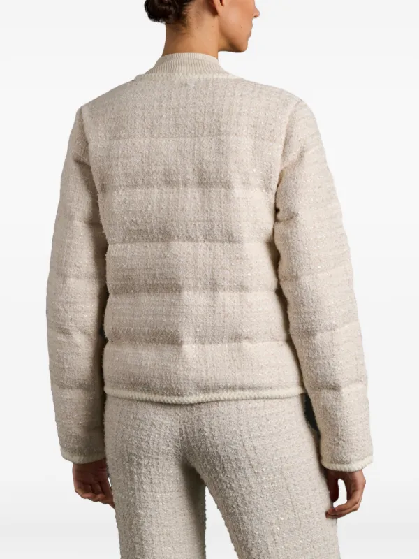 WEILL PARIS ツイード ダウンジャケット | ニュートラル | FARFETCH JP