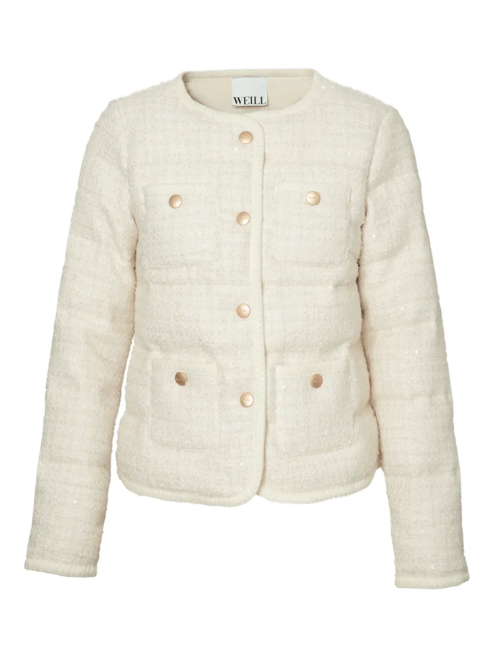 WEILL PARIS down tweed jacket | Neutrals | Image 1