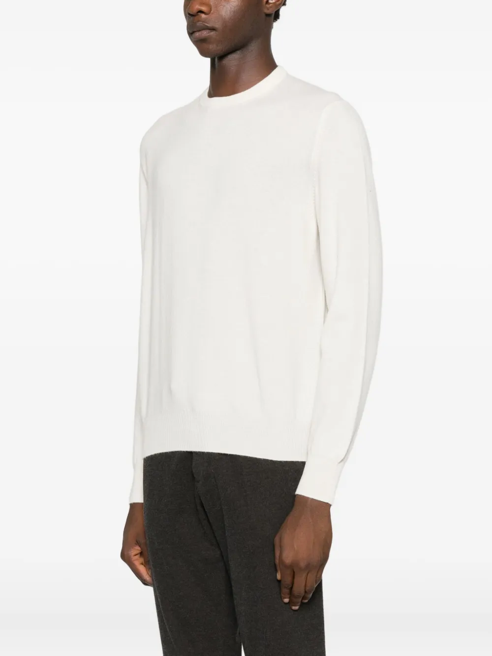  Bruno Manetti Fine-knit Jumper - 019 White 