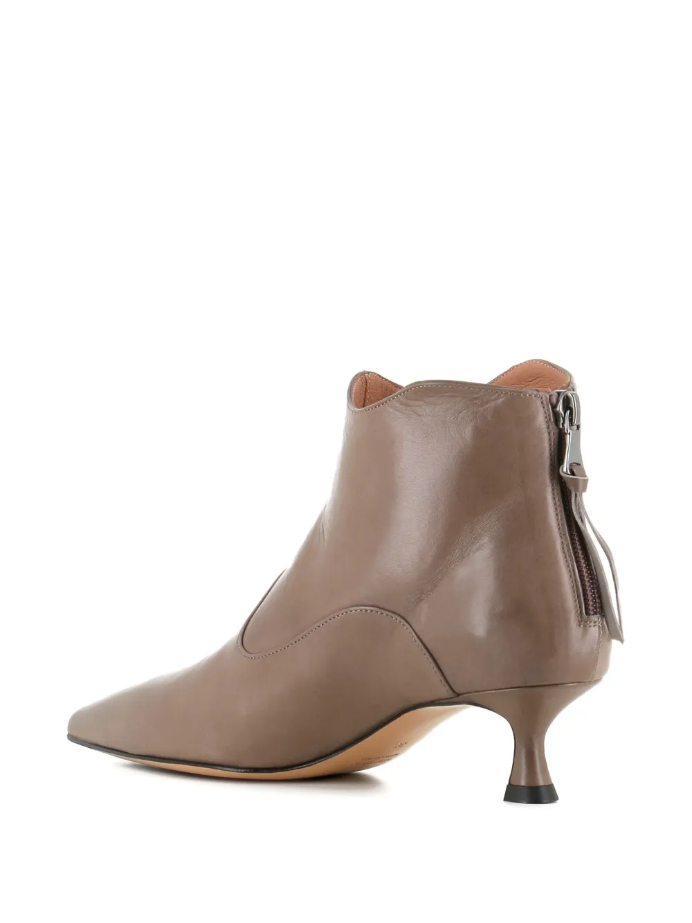 Tassinari Pointed Leather Boots In Brown