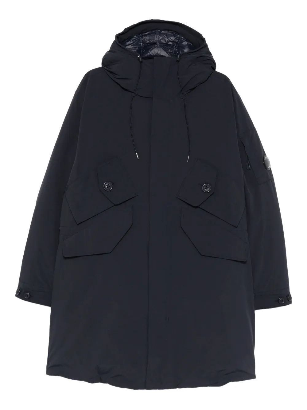 C.P. Company hooded pocket coat - ブルー