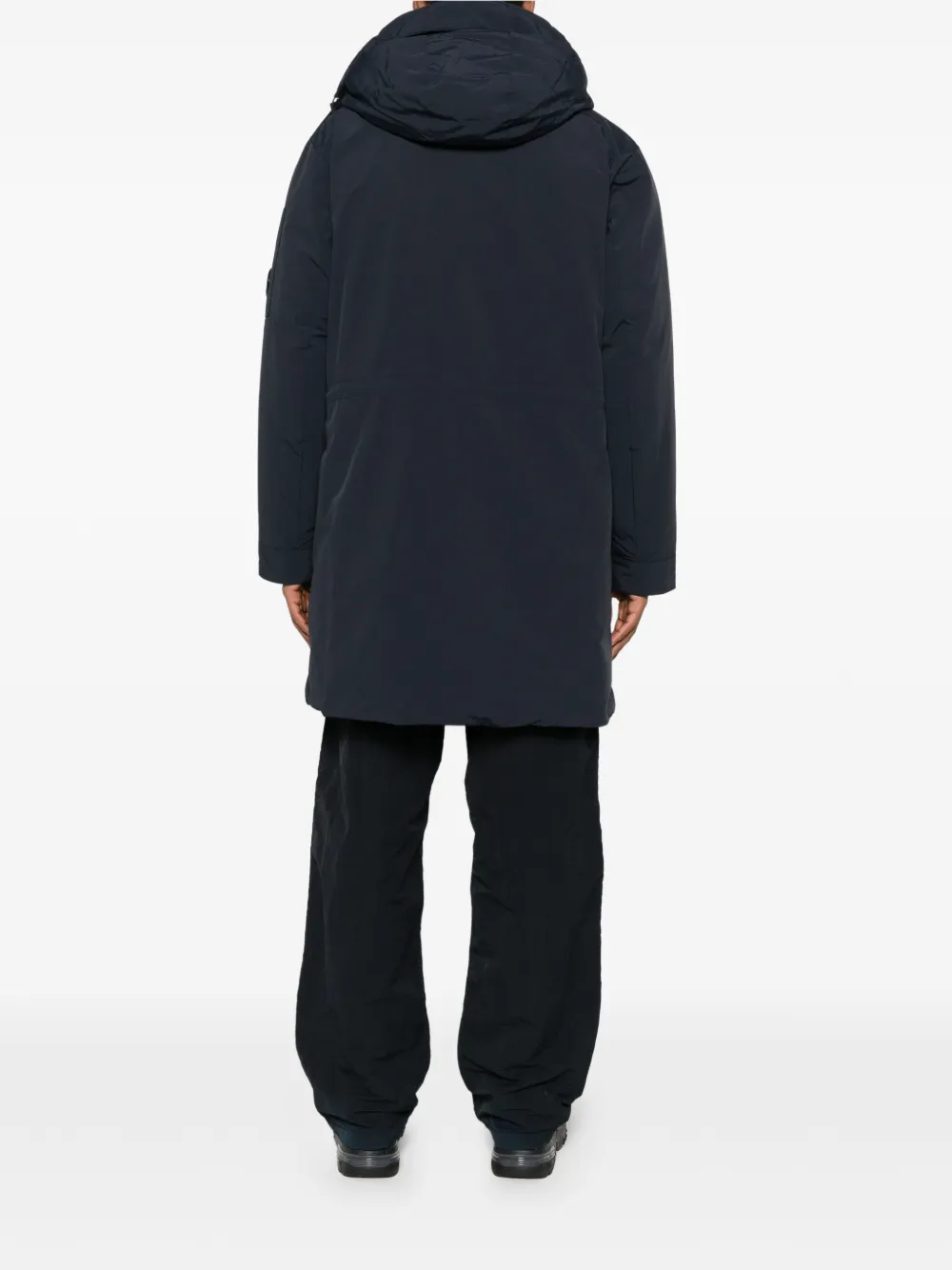 C.p. Company Hooded Pocket Coat In Blue