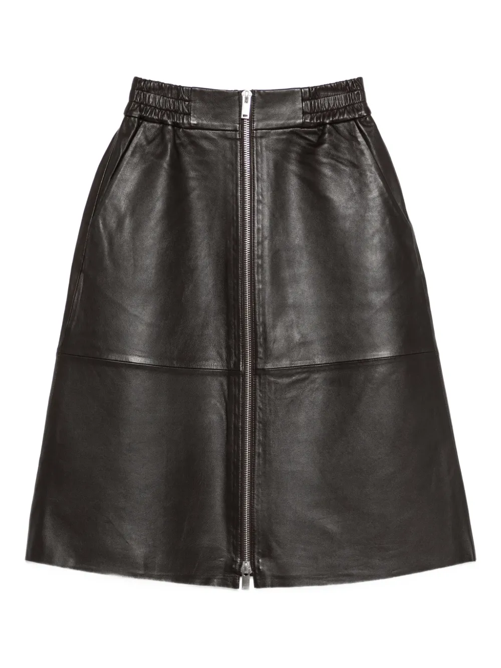 Ba&Sh Pona zip-fastening midi skirt | Brown | Image 1