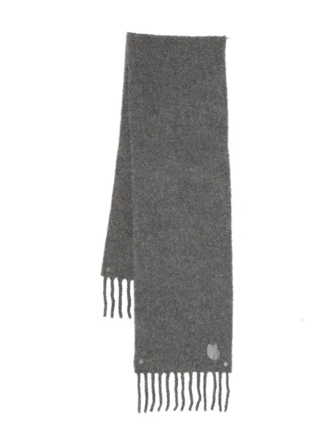 Ba&Sh fringed embroidered-logo scarf