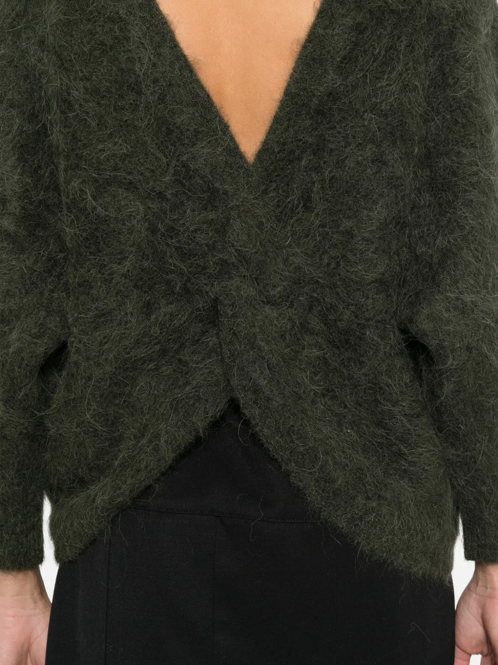 Ba&sh Fill Brushed-effect Jumper In Black